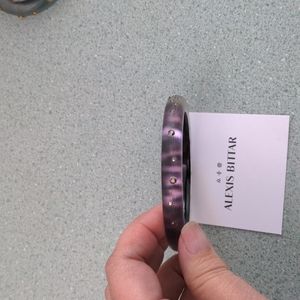 Alexis Bittar Purple Lucite Bangle
